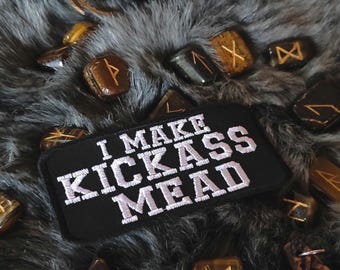 I Make Kickass Med Gestickter Aufnäher Heathen Homebrew Viking Biker Abzeichen