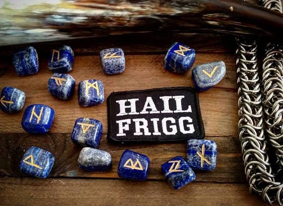 Hail Frigg Embroidered Heathen Patch Asatru Aesir Odin Norse Nordic Pagan Viking Biker Frija Frige Frigga Badge
