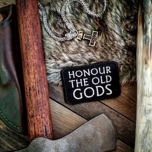 Hedra de gamla gudarna lapp biker hednisk fornnordisk hednisk biker asatru wicca sy på broderat märke