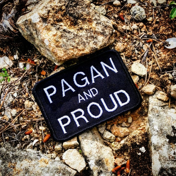 Pagan and Proud Patch sew on embroidered biker heathen wiccan