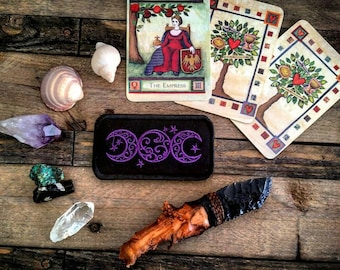 Triple Diosa bordada Parche Pagan Bruja Wiccan Wicca Magic Biker