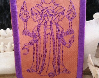 Hecate Nature Dyed Altar Votiv Bestickter Aufnäher Pagan Hexe Magie Wicca Hexerei Paganismus Griechische Mythologie Okkult Mystik