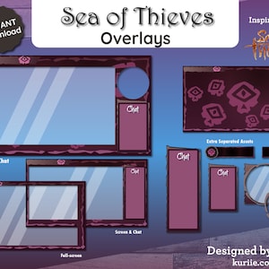 Order of Souls - Sea of Thieves Stream Overlays (& Extra Assets) | For Twitch, YouTube, Facebook Gaming| - INSTANT DOWNLOAD!