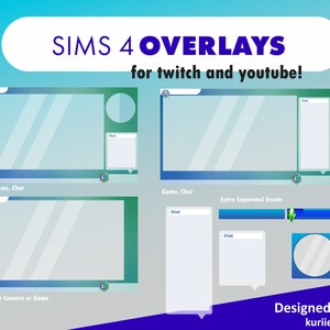 The Sims Stream Overlays - INSTANT DOWNLOAD!
