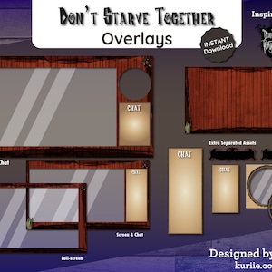Don't Starve Together (DST) Inspired Stream Overlays (& Extra Assets) | For Twitch, YouTube, Facebook Gaming | INSTANT DOWNLOAD!