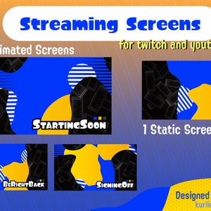 Splatoon Animated Screens for LiveStreams + 1 Static Offline Screen- INSTANT DOWNLOAD!