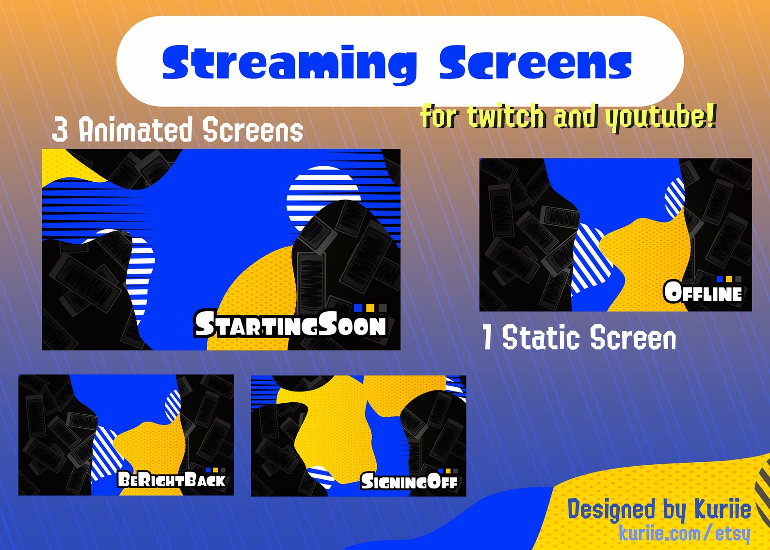 Splatoon 3 Stream Overlay Package | Animated Screens | Overlays ...