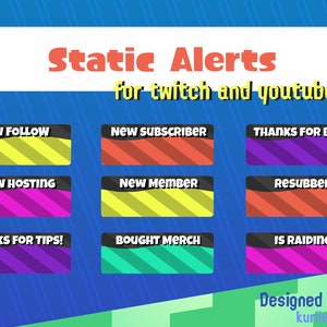 9 statische Warnungen im Splatoon Stil | Für Twitch und YouTube - SOFORT DOWNLOAD!