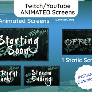 Sea of Thieves Themed Animated Screens for LiveStreams + 1 Static Offline Screen- INSTANT DOWNLOAD!