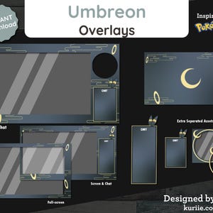 Op Umbreon Pokémon geïnspireerde stream-overlays - DIRECT DOWNLOADEN!