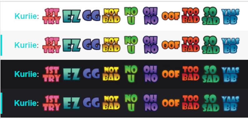 10 Text Emotes! | Emote BUNDLE | for Twitch / Youtube / Discord ...