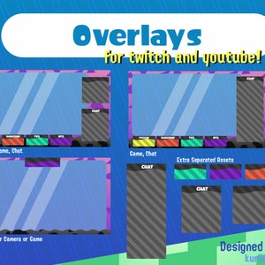 Splatoon Stream Overlays - INSTANT DOWNLOAD!