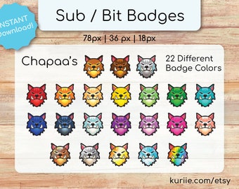 22 Chapaa Sub / Bit Badges (Palia) - INSTANT DOWNLOAD!