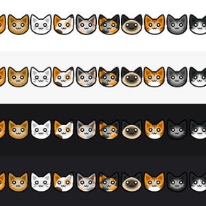 18 Kitty Cats Sub / Bit Badges INSTANT DOWNLOAD image 2