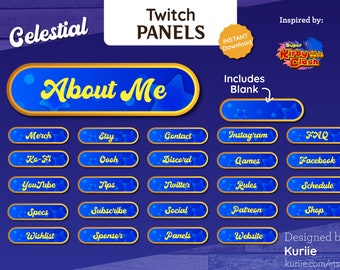 24 Celestial Panels | for Twitch | - INSTANT DOWNLOAD!