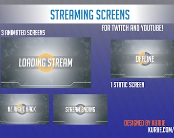 Overwatch  Animated Screens for LiveStreams + 1 Static Offline Screen- INSTANT DOWNLOAD!