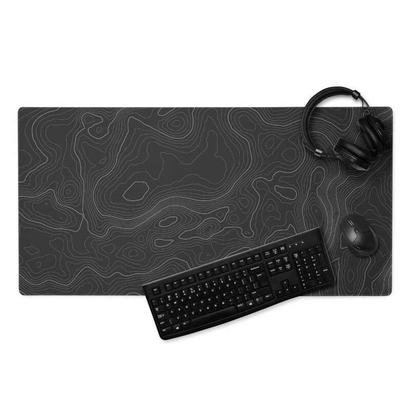 Gaming Mouse Pad/desk Mat Topography Etsy