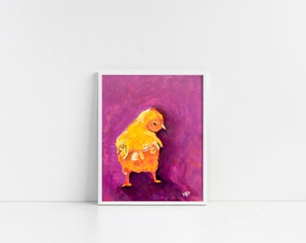 Bright Baby Chick Art Print