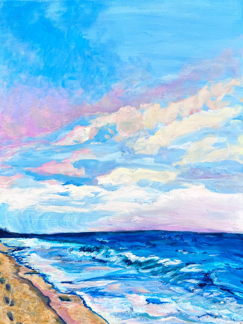 Ocean Beach Skyscape Art Print image 2