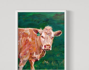 Charolais Cow Art Print