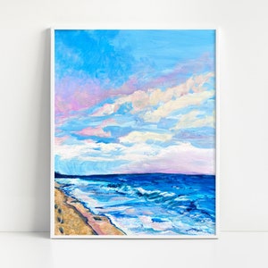 Ocean Beach Skyscape Art Print image 1