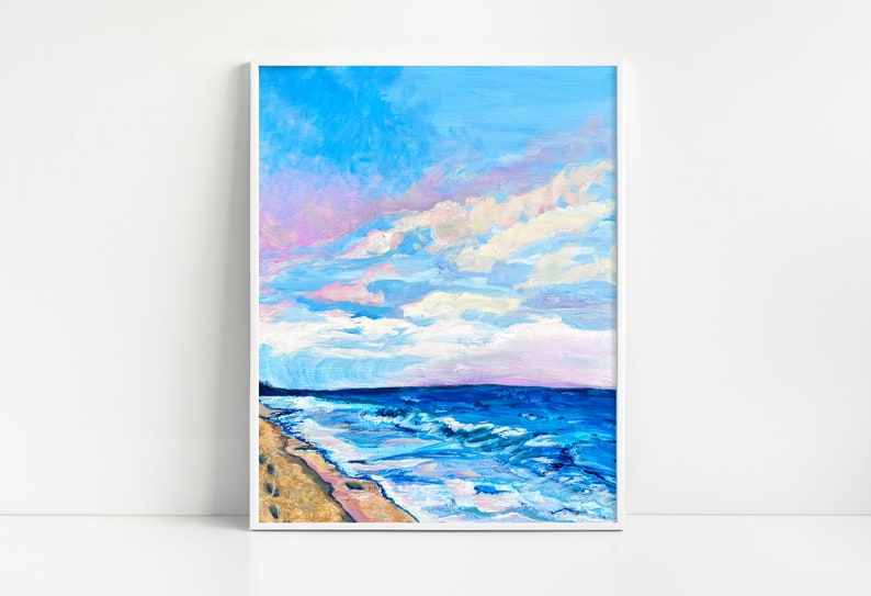 Ocean Beach Skyscape Art Print image 1