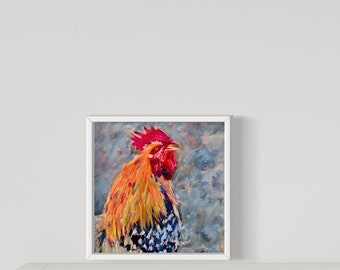 Rooster Crowing Art Print | Cock-a-doodle-do Chicken | This is the Day