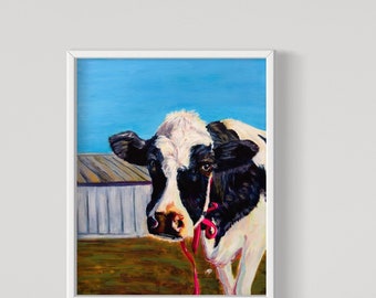 Milk Cow Painting Print