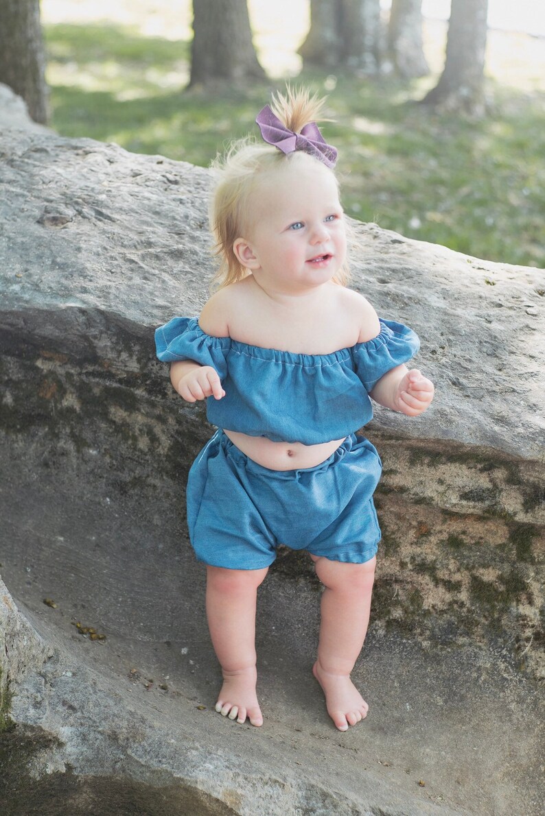 Mignon Bebe Fille Crop Top Vetements De Petite Fille Bebe Etsy