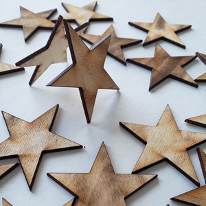 Burned Wooden Stars