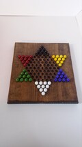 Chinese Checkers Board With Marbles