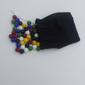 Full Set Replacement Marbles For Chinese Checkers or Wahoo/Aggravation With Pouch image 1