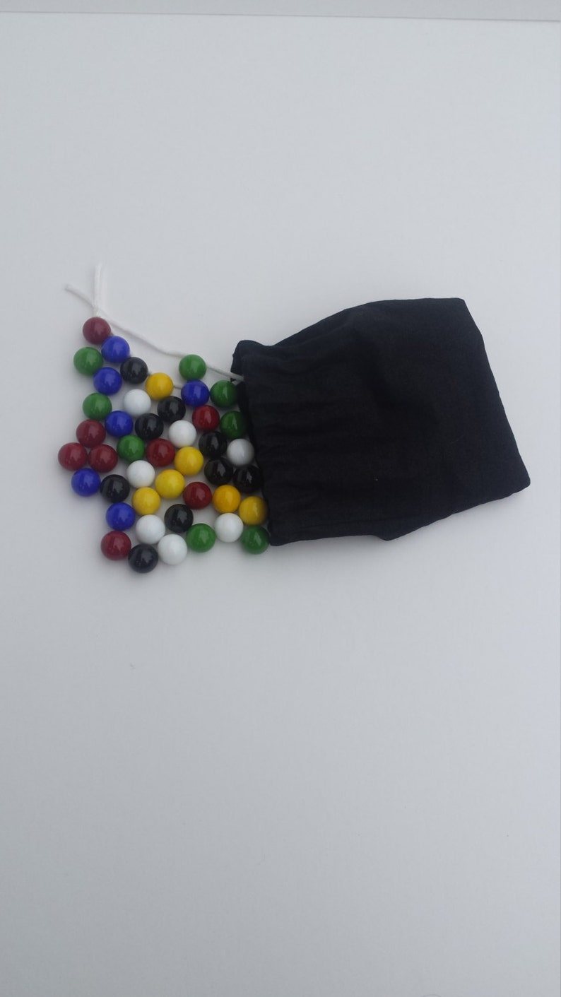 Full Set Replacement Marbles For Chinese Checkers or Wahoo/Aggravation With Pouch image 1