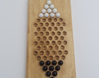 Two Player Chinese Checkers Board With Marbles