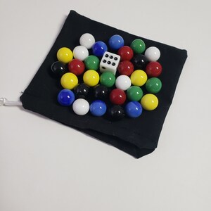 Full Set Replacement Marbles For Chinese Checkers or Wahoo/Aggravation With Pouch image 3