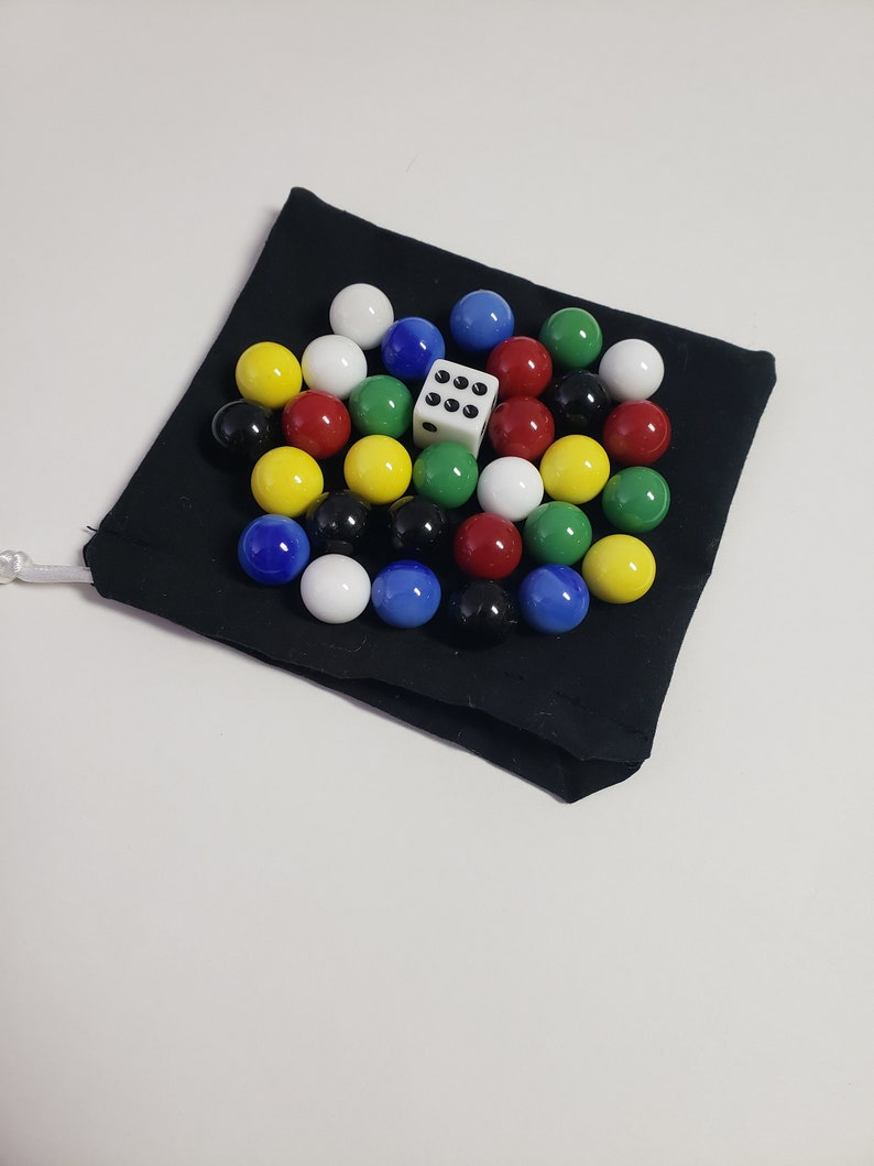 Full Set Replacement Marbles For Chinese Checkers or Wahoo/Aggravation With Pouch image 3