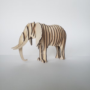 3D Wood Elephant Puzzle