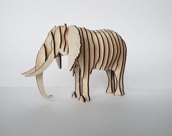 3D Wood Elephant Puzzle