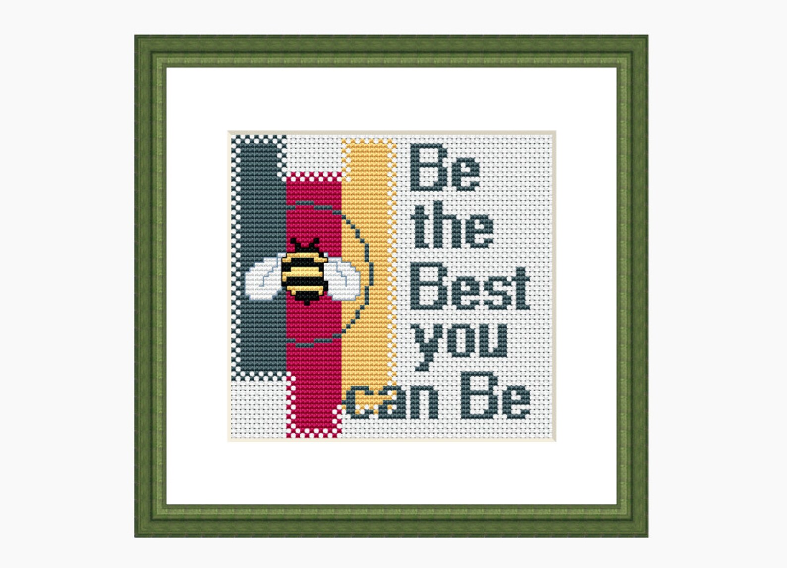 Cross Stitch Pattern, Modern Cross Stitch, Cross Stitch Quote 'BE THE