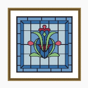 Cross Stitch Pattern, Modern Cross Stitch, NOUVEAU #1 cross stitch pattern - Downloadable PDF