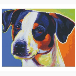 Kreuzstichvorlage, moderne Kreuzstichvorlage VOGELHUND Kreuzstichvorlage, sofort download PDF - Limitierte Auflage