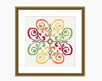 Cross Stitch Pattern, modern cross stitch - CITRUS FRESH pattern