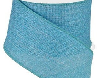 Blue Burlap Ribbon Roll 2.5 x 15ft Patriotic USA July 4th
