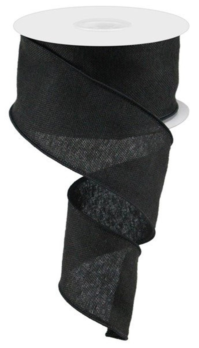 black burlap ribbon