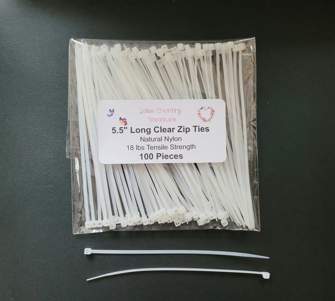 5.5 Long Clear Zip Ties Clear Cable Ties Ties for Etsy