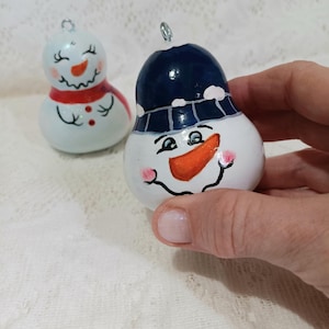 Christmas snow gourd ornaments