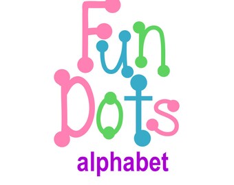 Dots Alphabet SVG, DXF. AI, EPs Font Svg, Font Digital Files Svg,Cutting Files for Electronic Cutting Machines