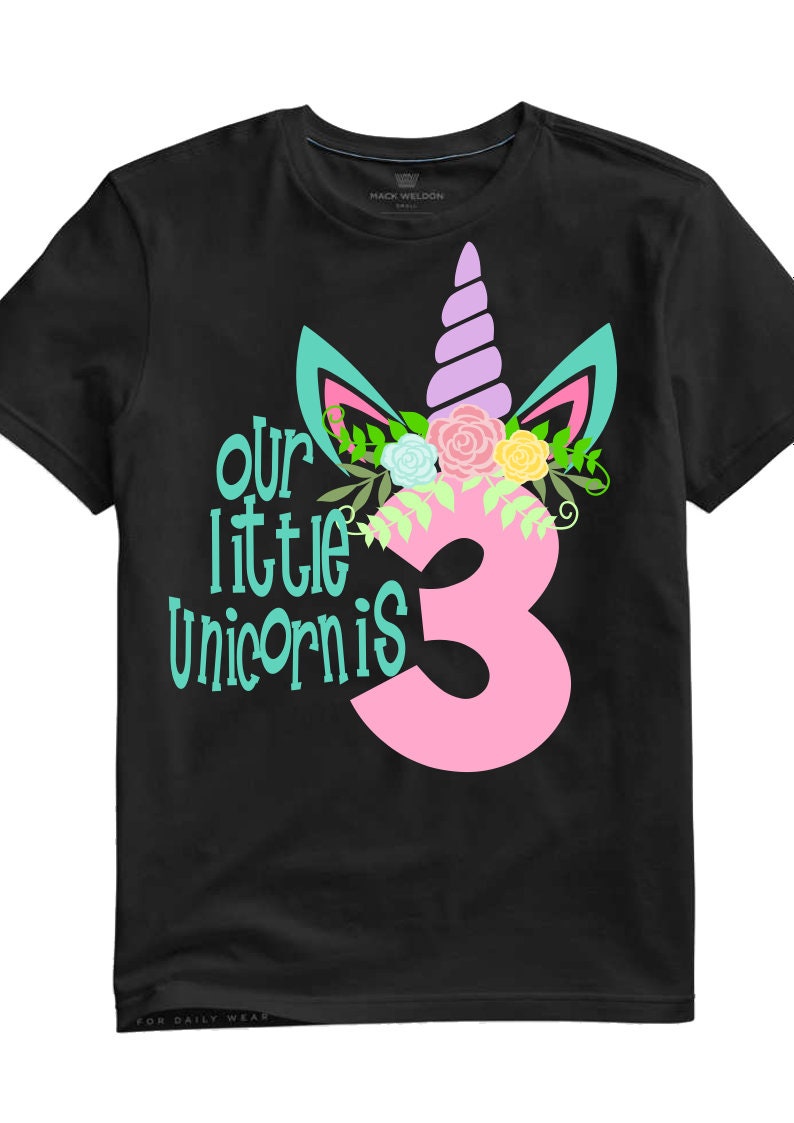 Download Unicorn Birthday SVG 3RD Birthday SVG Sublimation Design ...