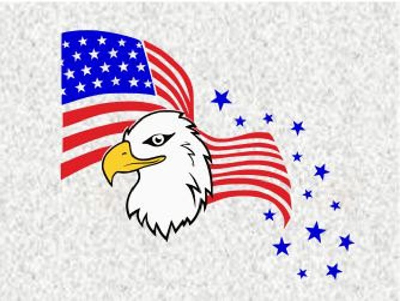 Download American Eagle and Flag SVG DXF Ai. Ps and Pdf Cutting | Etsy