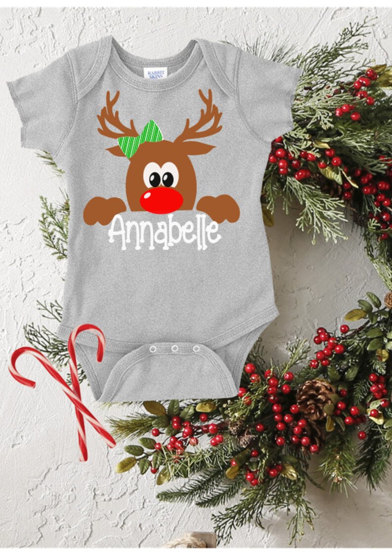 Download Peeping Reindeer Svg Reindeer Monogram Svg Christmas | Etsy